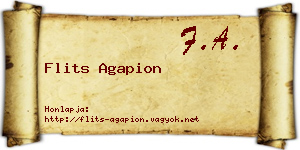 Flits Agapion névjegykártya